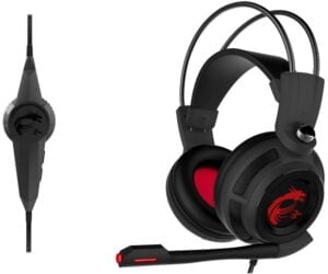 MSI DS502 Kabling Headset Sort Rød