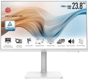 MSI Modern MD241PWDE 23.8 1920 x 1080 HDMI USB-C 75Hz Pivot Skærm