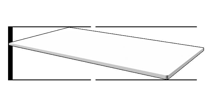 Nordic Office bordplade 160 x 80 x 2,5 cm - NOR-TTWH
