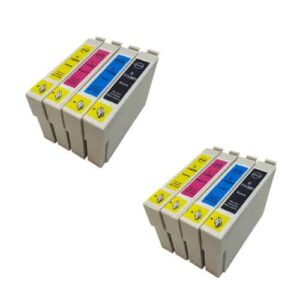 Rabat sæt! Epson T0711 - T0714 - 2 x 4 farver BK-C-M-Y - Uoriginal -T0711 - 96 ml