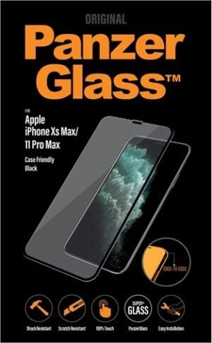 PanzerGlass Case Friendly 6.5 sort, Krystalklar for Apple iPhone 11 Pro Max, XS Max