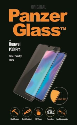 PanzerGlass Case Friendly sort, Krystalklar for Huawei P30 Pro
