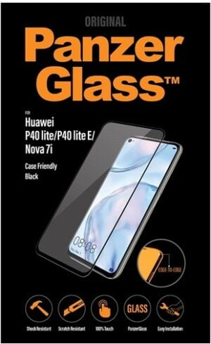 PanzerGlass Original sort, Krystalklar for Huawei P40 lite, P40 lite E