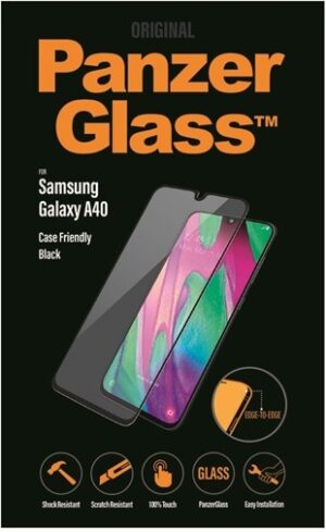 PanzerGlass Case Friendly sort, Krystalklar for Samsung Galaxy A40