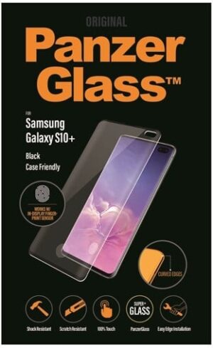 PanzerGlass Case Friendly sort, Krystalklar for Samsung Galaxy S10+