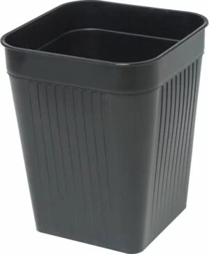 Bantex Papirkurv plast sort 14 l 4-kantet 321x260x260mm