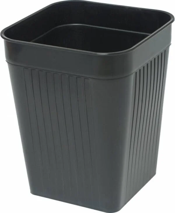 Bantex Papirkurv plast sort 14 l 4-kantet 321x260x260mm