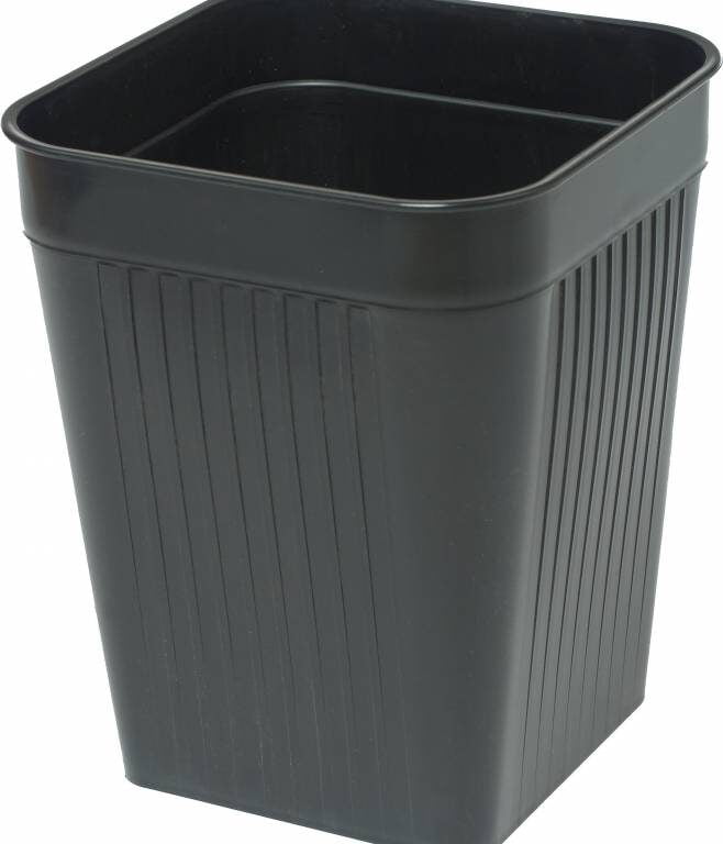 Bantex Papirkurv plast sort 14 l 4-kantet 321x260x260mm