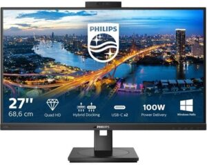 Philips B Line 276B1JH 27 2560 x 1440 HDMI DisplayPort USB-C 75Hz Pivot Skærm