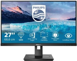 Philips S-line 275S1AE 27 2560 x 1440 DVI HDMI DisplayPort 75Hz Pivot Skærm