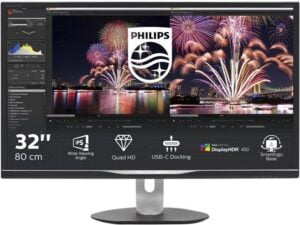 Philips Brilliance P-line 328P6AUBREB 32 2560 x 1440 VGA (HD-15) HDMI DisplayPort USB-C 60Hz Pivot Skærm