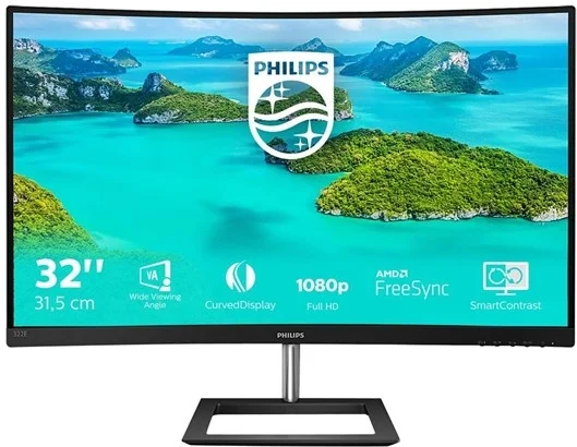 Philips E-line 322E1C 32 1920 x 1080 VGA (HD-15) HDMI DisplayPort 75Hz