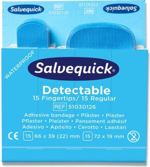 Cederroth Salvequick Fingerspidsplaster blå refill 6stk/pk