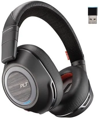 Poly - Plantronics Voyager 8200 UC USB-C Trådløs Hovedtelefoner Sort