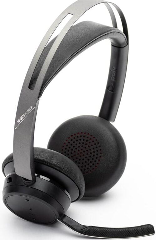 Poly Voyager Focus 2 UC Trådløs Kabling Headset Sort