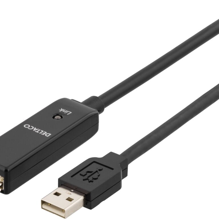 DELTACO USB 2.0 USB forlængerkabel 5m