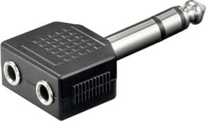 Goobay audio adapter 2x3,5mm hun til 6,35mm han