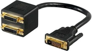 Goobay DVI Adapter DVI-D til 2x DVI-D sort