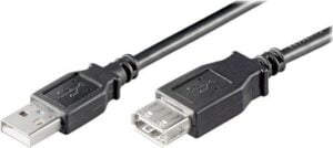 goobay USB 2.0 USB forlængerkabel 1.8m Sort