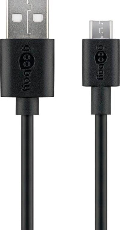 Lade kabel til micro USB 1.8 m sort USB 2.0