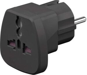 goobay Strøm CEE 7/7 (male) - Sort Stikadapter