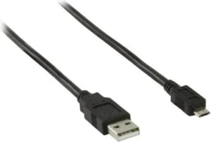 wentronic USB 2.0 USB-kabel 1m Sort