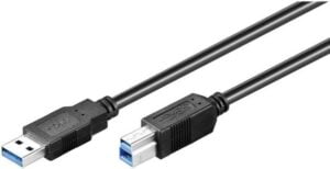 Goobay USB 3.0 A/B 180 HiSpeed 1,8 meter sort
