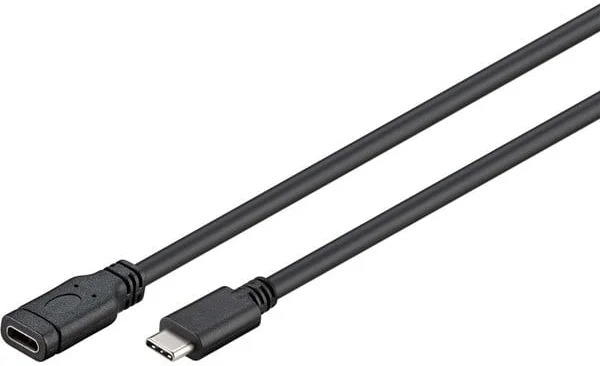 goobay USB 3.1 Gen 1 USB Type-C forlængerkabel 1m Sort