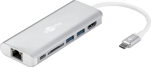 Goobay USB-C Premium Multiport Dock Silver