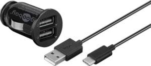 Goobay Billader USB Type-C 2in1 2,1A 2xUSB