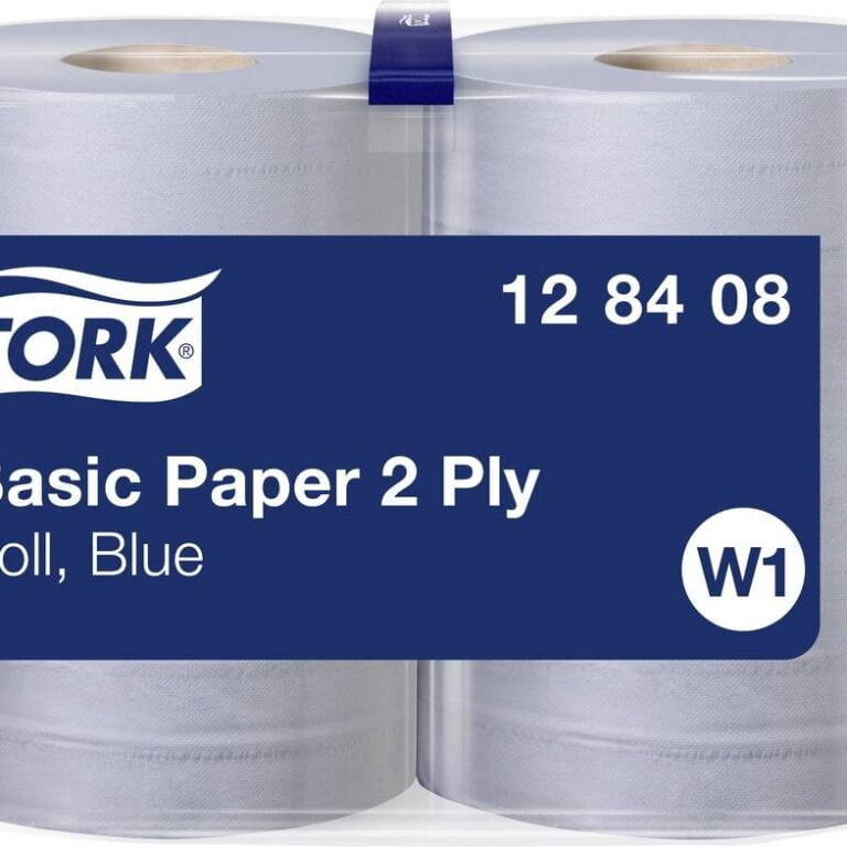 Aftørringspapir Tork kraftig W1 2-lags blå 340m 130070 1rul