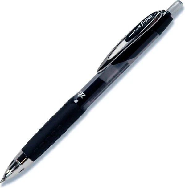 Rollerpen Sort Uni-ball Signo fine UMN-207 m/klik 0,7mm