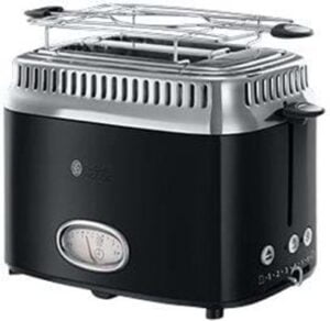 Russell Hobbs Retro 21681-56 Classic Brødrister 1300W High gloss sort - 23371 036 001