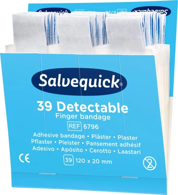 Cederroth Salvequick Plaster blå ekstra lange refill 6stk/pk