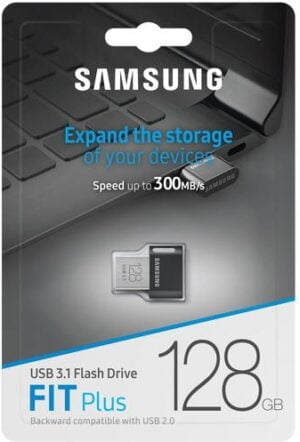 Samsung FIT  MUF-128AB 128GB USB 3.1 Sort - MUF-128AB/EU