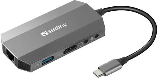 Sandberg USB-C 6-in1 Travel Dock Dockingstation