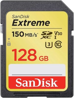 SanDisk Extreme SDXC Video Class V30 / UHS-I U3 / Class10 - SDSDXV5-128G-GNCIN
