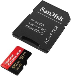 SanDisk Extreme Pro microSDXC A2 / Video Class V30 / UHS-I U3 / Class10 - SDSQXCZ-512G-GN6MA
