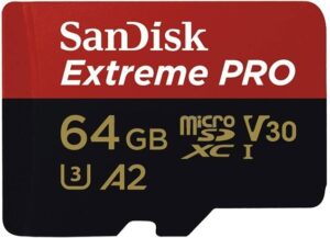 SanDisk Extreme Pro microSDXC A2 / Video Class V30 / UHS-I U3 / Class10 - SDSQXCY-064G-GN6MA