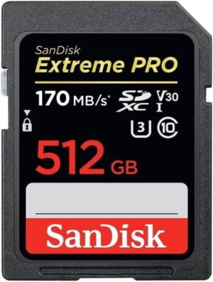 SanDisk Extreme Pro SDXC Video Class V30 / UHS-I U3 / Class10 - SDSDXXY-512G-GN4IN