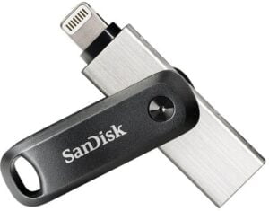 SanDisk iXpand Go 128GB USB 3.0 / Apple Lightning Sort Sølv - SDIX60N-128G-GN6NE