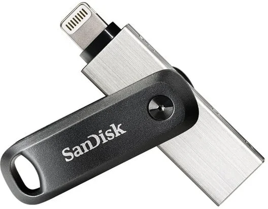 SanDisk iXpand Go 256GB USB 3.0 / Apple Lightning Sort Sølv - SDIX60N-256G-GN6NE