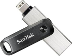 SanDisk iXpand Go 64GB USB 3.0 / Apple Lightning Sort Sølv