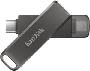 SanDisk iXpand Luxe 256GB USB-C / Apple Lightning Sort