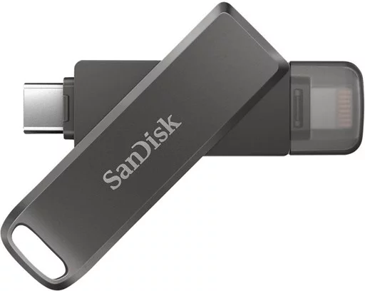 SanDisk iXpand Luxe 256GB USB-C / Apple Lightning Sort