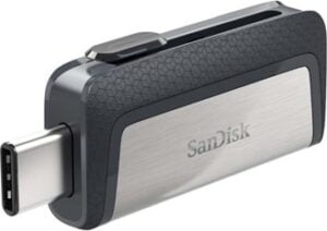 SanDisk Ultra Dual 256GB USB 3.1 / USB-C Grå Sølv - SDDDC2-256G-G46