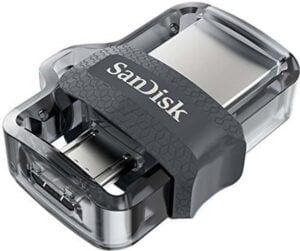 SanDisk Ultra Dual M3.0 256GB USB 3.0 / micro USB Sort Sølv - SDDD3-256G-G46