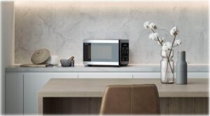 Sharp Mikrobølgeovn med grill Fritstående 900W 28liter Sølv/sort