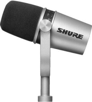 Shure MV7 Mikrofon Kabling -55dBV/Pascal Cardioid (ensrettet) Sølv