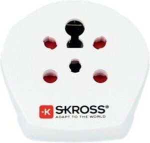 SKROSS Country Travel Adapter Power Type D Strømtype H Strøm Type K (female) - Strøm Type E Strømtype F (male) Hvid Stikadapter